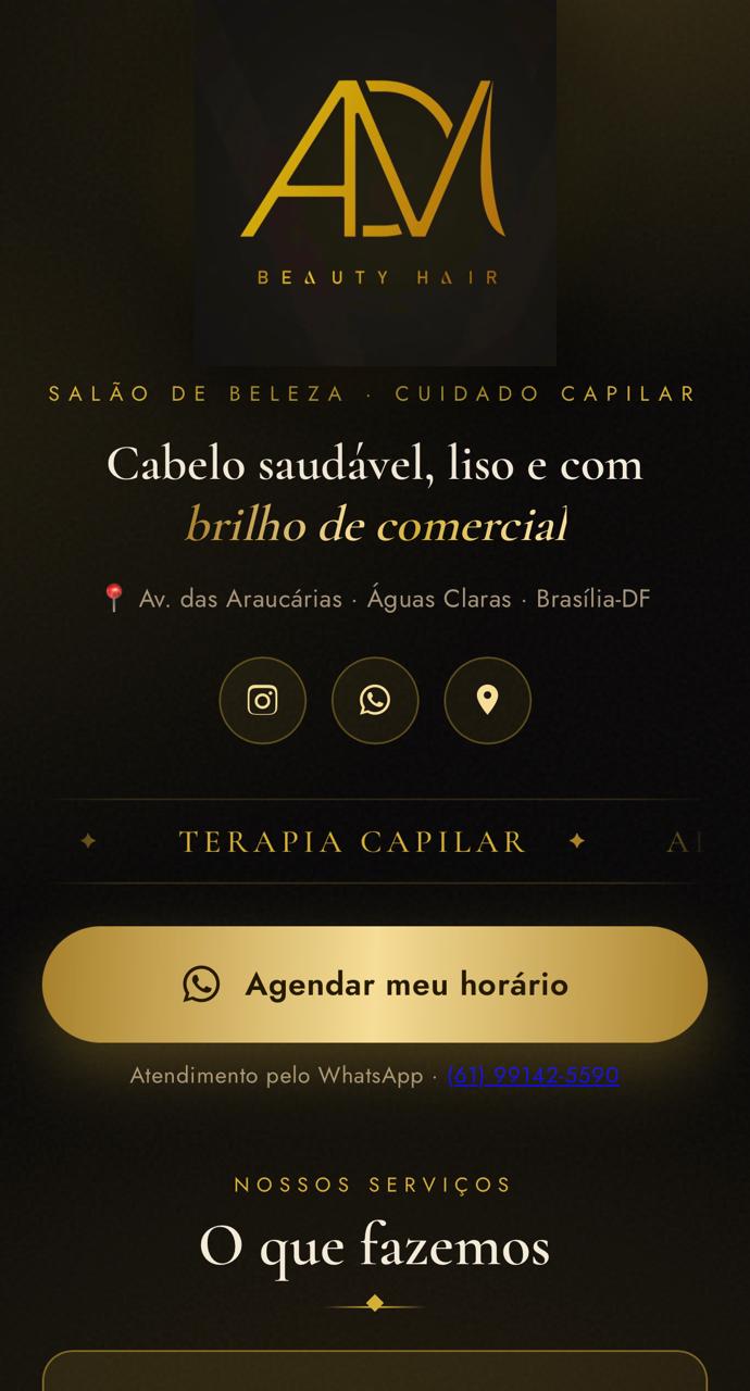 Link na bio da ADM Beauty Hair